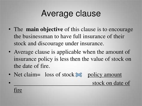 define average clause|How the Average Clause affects your business insurance .